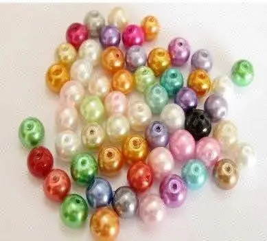 3-16mm Round Pearls Rhinestone Beads Jewelry Garment Accessory