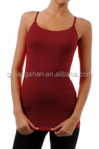 OEM Ordine All'ingrosso Delle Donne Lungo Cami Con <span class=keywords><strong>Reggiseno</strong></span> <span class=keywords><strong>Canotta</strong></span> Dal Carro Armato Della Cinghia di Spaghetti Regolabile Stringer Top - Product Image 4