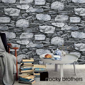 วอลล์เปเปอร์อิฐขายส่งสำหรับร้านอาหารทีวีผนังวอลล์เปเปอร์กระดาษผนังคิดถึงสไตล์จีนของวอลล์เปเปอร์วินเทจ - Product Image 5