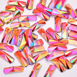 <strong>Acrylic</strong> <strong>gems</strong> <strong>rectangle</strong> crystal stones non sewing strass scrapbook beads flatback <strong>acrylic</strong> Bags Garment Nail Art