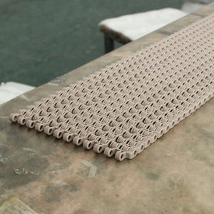Plastik modüler konveyör bant Pitch 12.7mm beyaz gıda sınıfı gömme ızgara kemer - Product Image 3