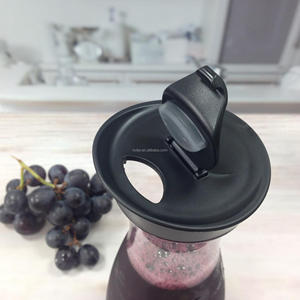Bouteille de jus de fruits en plastique transparent fabriqué à taïwan, avec couvercle noir moderne - Product Image 4