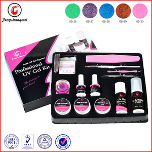 Fengshangmei clavo en polvo arte y de la lentejuela del brillo y Uv Gel para uñas Kit completo - Product Image 1