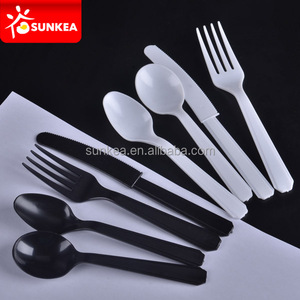Ensemble de <span class=keywords><strong>fourchette</strong></span> et de couteaux jetables, 24 pièces, couverts en <span class=keywords><strong>plastique</strong></span> et en <span class=keywords><strong>argent</strong></span>, articles de table jetables, Support de petits moyens et grands Shanghai Sunkea - Product Image 2