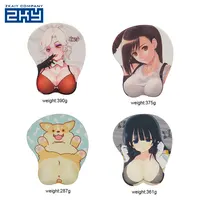 Cartoon 3D Silicone Breast Mouse Pad with Wrist Rest
