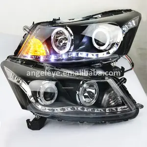 Farol para HONDA Accord Para LED Angel Eyes Head Lamp luz frontal para Accord 2008-2012 Ano LD