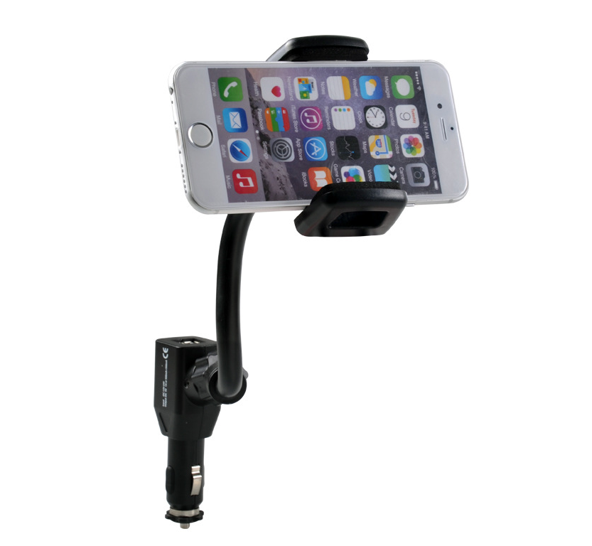 cigarette lighter socket phone holder Rotary 2A Dual USB Car Cigarette Lighter Mobile Phone Stand Holder