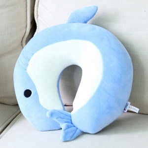 Juguete de Peluche de Delfín, Almohada de Viaje Súper Suave con Soporte para Cuello y Cabeza, Cojín de Masaje, Lindo Animal de Peluche para Niños, Almohada de Viaje en Forma de U para el Cuello - Product Image 3