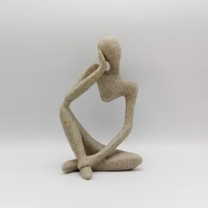 Neue sandstein skulptur für home dekoration menschliche statue abstrakte indoor skulptur figur moderne kunst handwerk