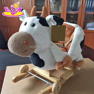 Nuovi prodotti del bambino divertente zebra animale con la musica a dondolo di legno cavallo per 3 anni di età W16D103 - Product Image 4