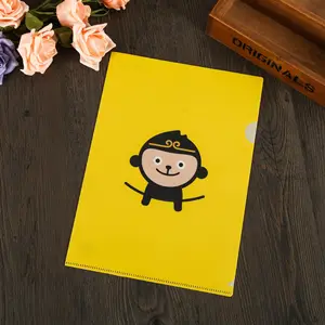 yellow monkey L shaped transparent business A4 File holder