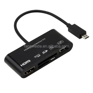 hotselling vi USB OTG sd đầu đọc thẻ mhl HDM tôi hdtv cáp adapter cho samsung s3 s4 lưu ý 2 3