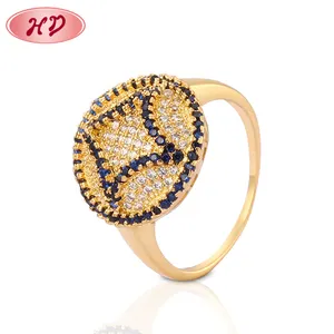 Saudi Stil Damen Finger Gold Schmuck Ringe Design Gold Volle Finger Ring