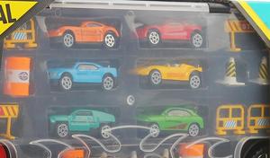 <span class=keywords><strong>Camion</strong></span> <span class=keywords><strong>giocattolo</strong></span> trasportino da 21 pollici con 6 macchinine e accessori-trasportatore di veicoli staccabili, addominali in plastica - Product Image 2