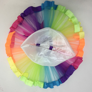 <span class=keywords><strong>Jupe</strong></span> <span class=keywords><strong>tutu</strong></span> arc-en-ciel pour fille, avec doublure blanche, rose foncé, violet, turquoise, vert clair, jaune, <span class=keywords><strong>orange</strong></span>, à la mode - Product Image 4