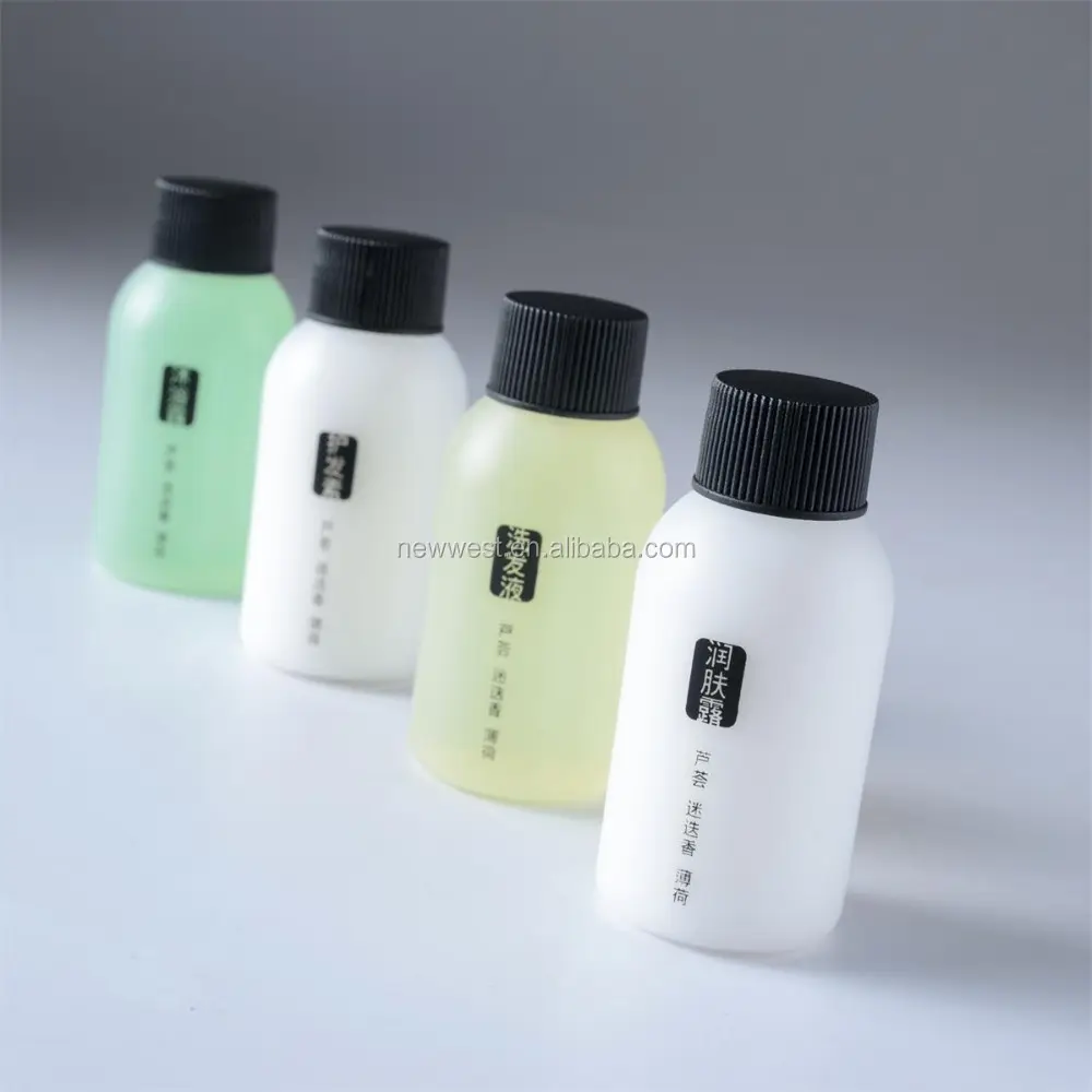 hotsale hotel use mini shampoo bottle 50ml PE plastic