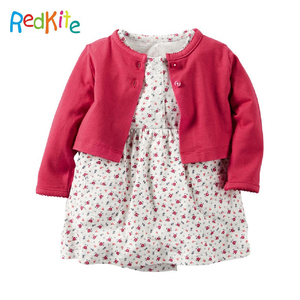 Diseños de flores vestido del bebé recién nacido encantador 2 años bebé peleles body vestido - Product Image 4