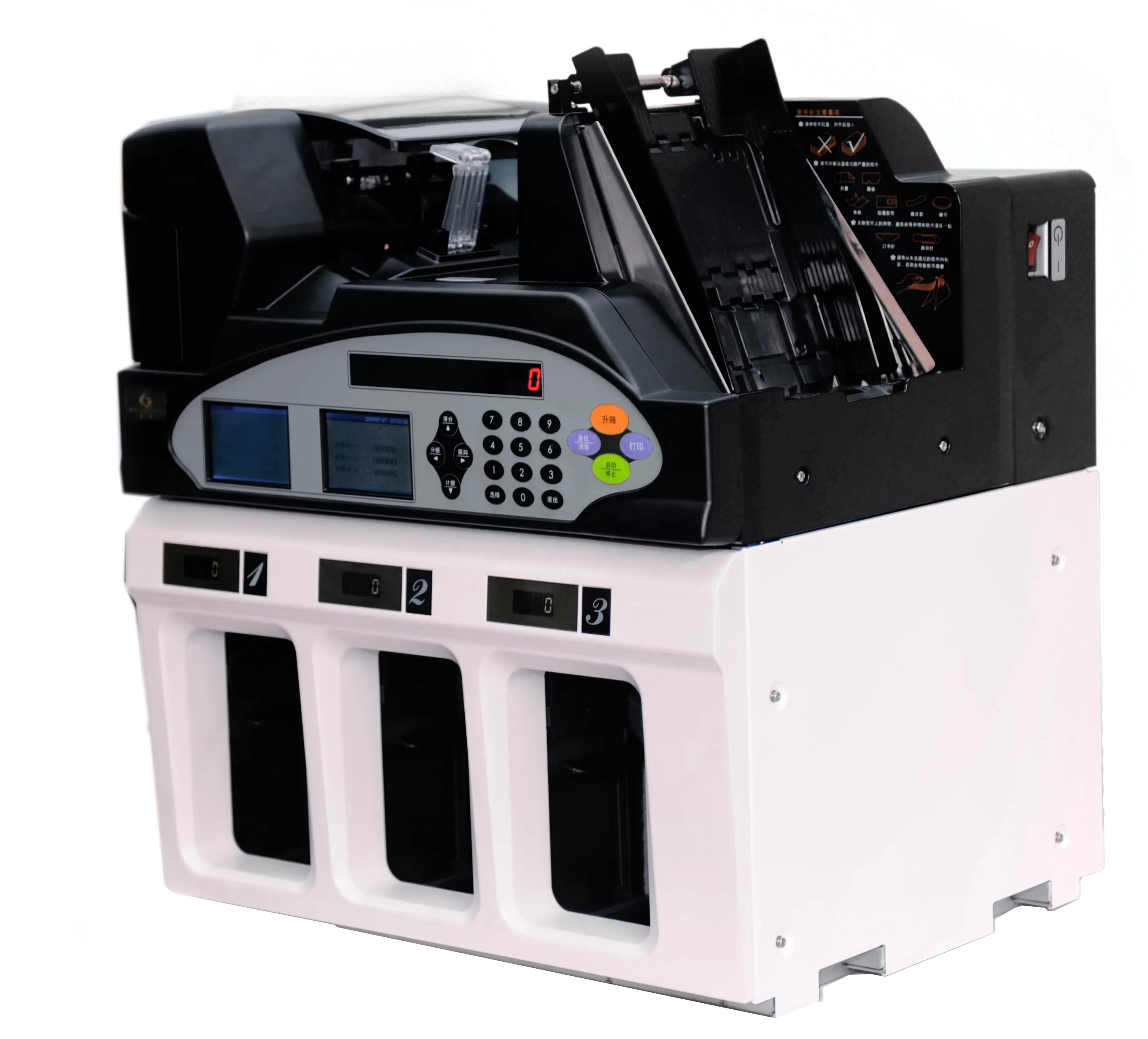 Equipo de procesamiento de efectivo profesional 3 + 1, GA-QFJ4300, máquina clasificadora de dinero con IR UV, doble CIS