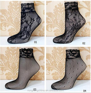 Chaussettes en résille noire, chaussettes élégantes et transparentes - Product Image 5