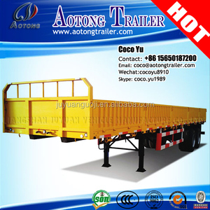 AOTONG fábrica directa de alta marco de pórtico o <span class=keywords><strong>portal</strong></span> 40ft transporte de carga plana parrilla lateral semi remolque - Product Image 5