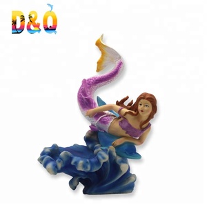 कस्टम <span class=keywords><strong>handpainted</strong></span> राल मरमेड मूर्ति घर की सजावट के लिए - Product Image 4
