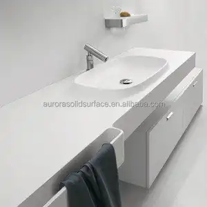 Évier de salle de bain moderne, 1 pièce, en acrylique, peu profond, lavabo, art, comptoir