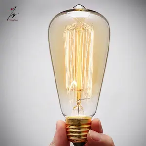 Dekorasyon nostaljik edison ışık ampül ST64 E27 Filament Lamba 220 V 40 W