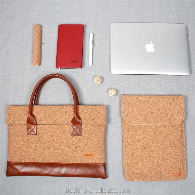 Nieuwste Ontwerp Waterdichte Business Kurk Leer Laptop Case