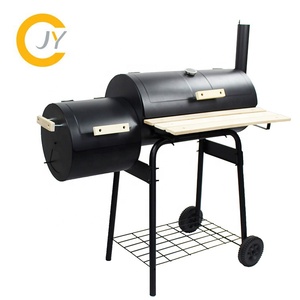 Double Side <strong>Barrel</strong> Smoker Charcoal Barbecue <strong>Grill</strong> Trolley <strong>Bbq</strong> <strong>Grill</strong> for Camping Smoker - Product Image 4