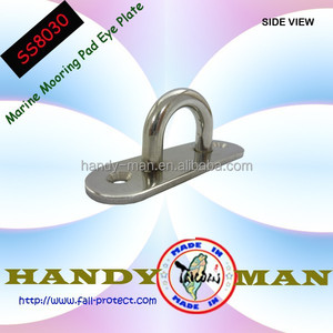 SS8030 Stainless Steel 304 Polished Oblong Pad Eye <b>Plate</b> - Product Image 2