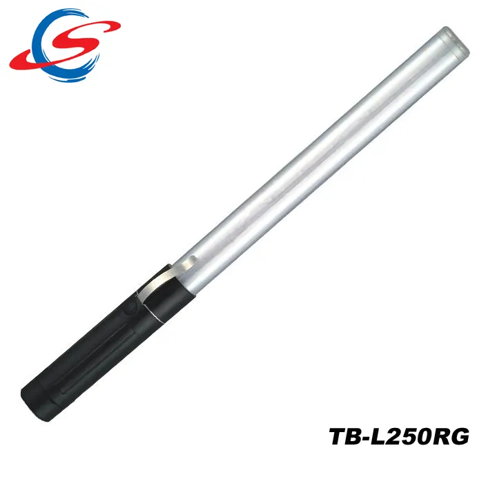 36cm red green blue yellow white multi-function led traffic safety baton with magnet