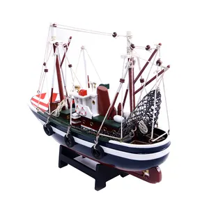 Wooden craft multi - functional decorative role sailing model wholesale YL013C