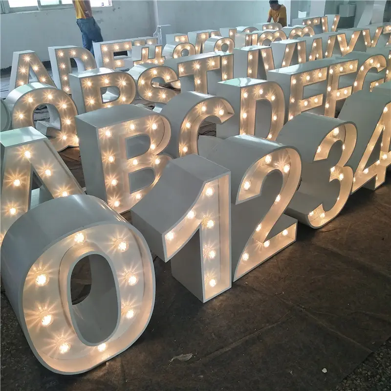 2022 Hot Sale Led Bulb Marquee Vintage Sign Channel Letter For Christmas