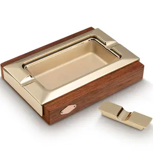 2019 di Lusso del metallo cigar holder per i regali eccellente accessori per sigari in legno cigar ashtray