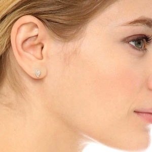 LOZRUNVE fornitore di gioielli di lusso doppio <span class=keywords><strong>triangolo</strong></span> CZ pietra <span class=keywords><strong>orecchini</strong></span> <span class=keywords><strong>orecchini</strong></span> 925 <span class=keywords><strong>argento</strong></span> - Product Image 2