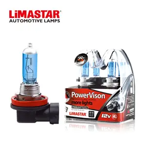 Limastar галогенная лампа H11 12 В 55 Вт супер белая автомобильная лампа высокого качества