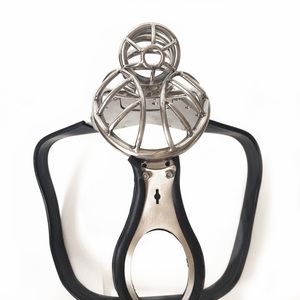 Neuer Keuschheitsgürtel für Herren aus Edelstahl mit Gebogenem Hüftgurt und Analplug, Peniskäfig, Keuschheitsvorrichtung, Cock <span class=keywords><strong>Cage</strong></span>, Bondage-Sexspielzeug für Männer - Product Image 2