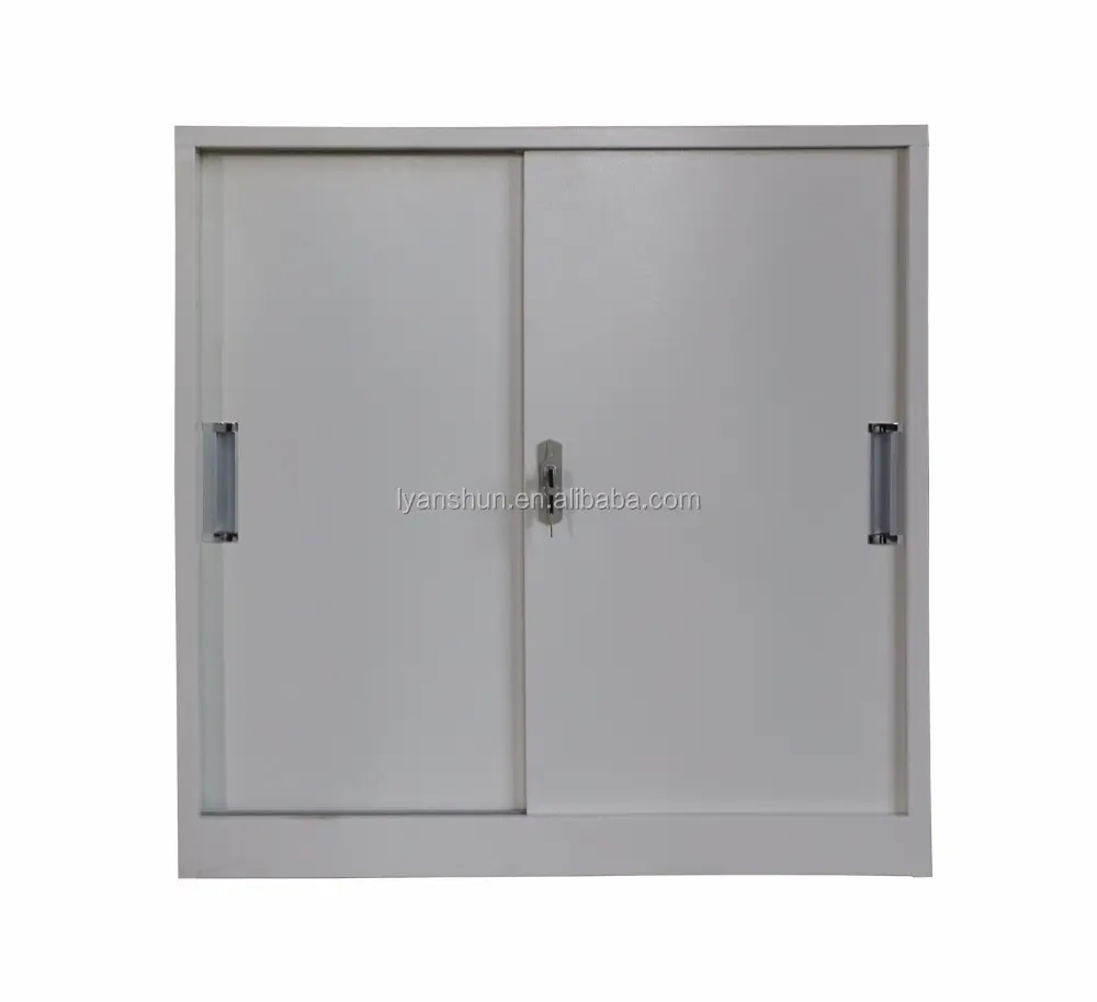 Bon marché Armoire métallique verrouillable à portes coulissantes Armoire de classement de mobilier de bureau en acier de petite taille