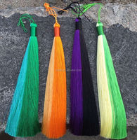 Pompons en soie colorés pour bijoux, 10 pièces, vente en gros, cordon en soie, fil en soie