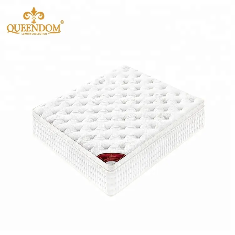 Pocket memory foam pillow top double layer pocket spring mattress