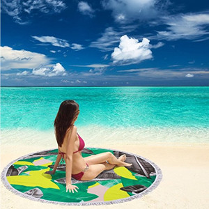 Hawaii Vert Palm Banane Feuilles Bali Jungle Tropicale Plage Décoration Grande Plage Pique-Nique Serviette - Product Image 1