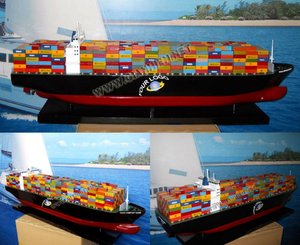 GIA NHIEN CO. LTD Wooden Tanker Container Ship Model TK0018P - Product Image 3