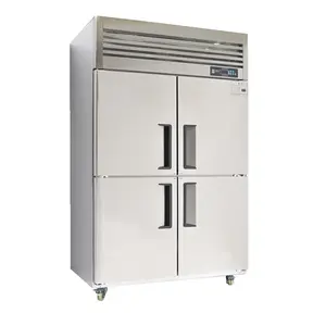 Geladeira de cozinha 4 portas de aço inoxidável, congelador profundo para restaurante, refrigerador, congelador