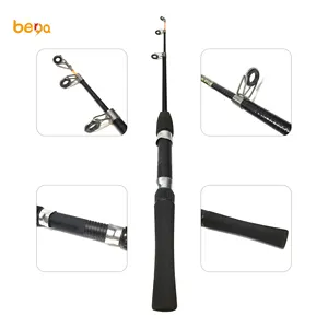 Cheap Black 85センチメートルFiberglass Ice Fishing Pole Telescopic Fishing Rod