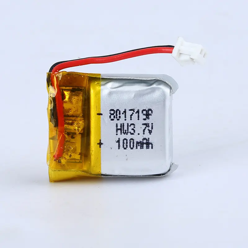 Small capacity Li-ion lithium ion li-polymer battery 801719 lipo rechargeable 3.7v 100mah li polymer battery