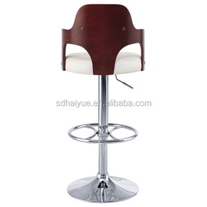 تنجيد من الجلد الصناعي ، مقعد بار حديث ، عداد دوار خشبي ، كراسي بارستول رخيصة للبيع - Product Image 5
