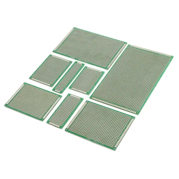 MULTIPLE SIZES (2X8 3X7 4X6 5X7 6X8 7X9 8X12 9X15 CM) Double Side Prototype PCB Universal Printed Circuit Board (Green)