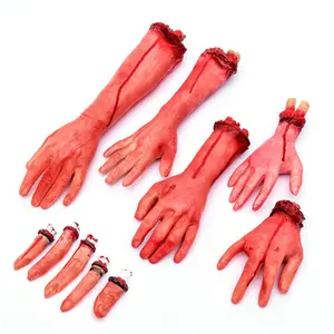 Cosplay puntelli terrore severed sanguinante falso braccia mani e piedi di halloween decorazione di oggetti di scena