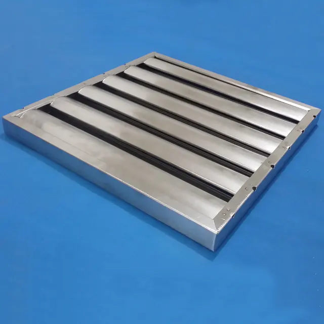 stainless steel restaurant exhaust hood grease baffle filter