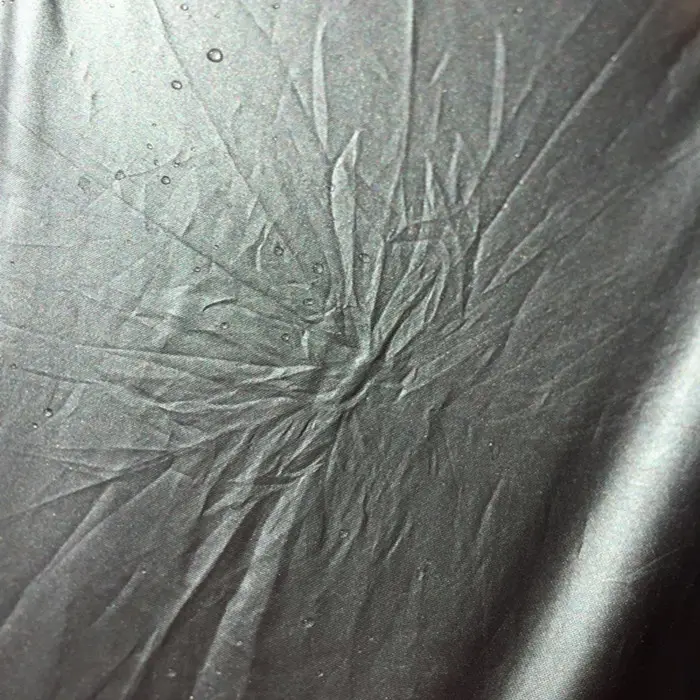 210D DTY fil 100% polyester tissu oxford pour parapluies sacs rideau de douche tissu enduit d'argent